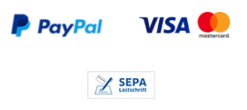 PayPal, Visa, SEPA